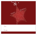 Big Square Star With String To From Christmas Hang Tag